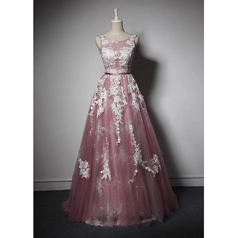 Customized Evening Dress Pink Tulle Appliques O-neck Sleeveless Zipper A-line Floor Length Plus size Woman Party Formal Gowns
Customized Evening Dress Pink Tulle Appliques O-neck Sleeveless Zipper A-line Floor Length Plus size Woman Party Formal Gowns