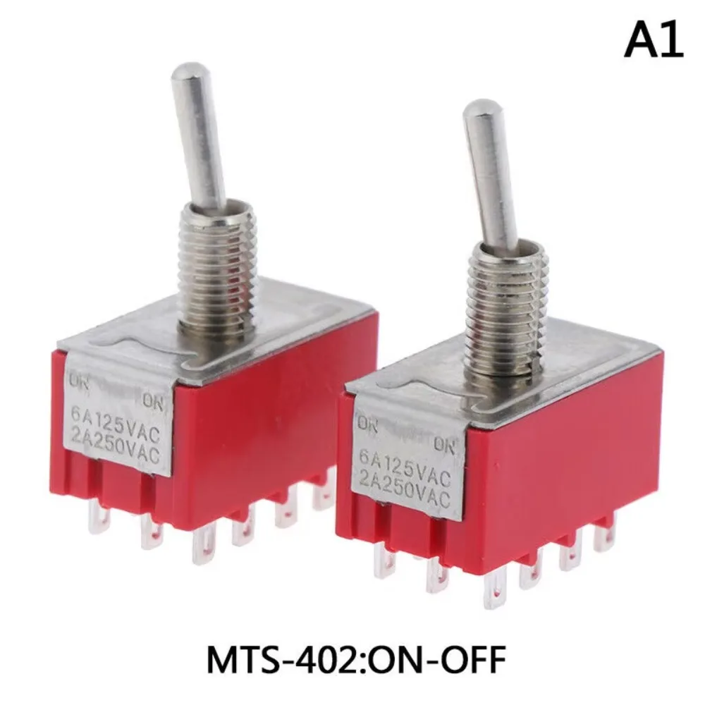 2 uds rojo 6A/125VAC 2A/250VAC 12 pines 4PDT ON/ON 2 posiciones Mini MTS-402 interruptor palanca
2 uds rojo 6A/125VAC 2A/250VAC 12 pines 4PDT ON/ON 2 posiciones Mini MTS-402 interruptor palanca