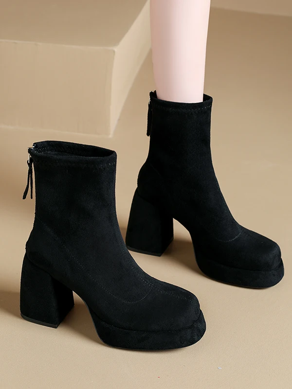 Женские ботинки на высоком каблуке, зимние модные ботинки Thi Bot на меховой подкладке, непромокаемые ботинки на платформе, корейские ботинки с круглым носком
Женские ботинки на высоком каблуке, зимние модные ботинки Thi Bot на меховой подкладке, непромокаемые ботинки на платформе, корейские ботинки с круглым носком