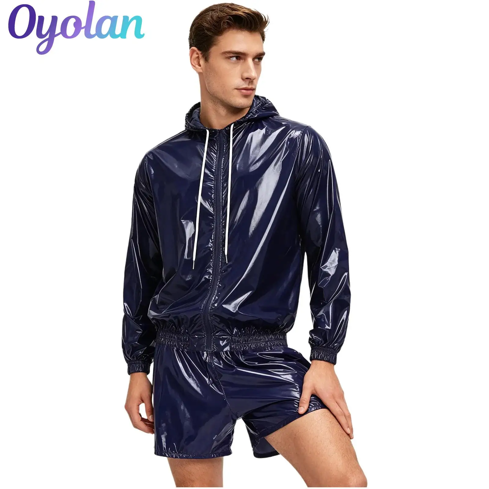 Mens Waterproof Tracksuit Long Sleeve Front Zip-up Hooded Jacket Built-in Briefs Boxer Shorts Sweat Two Pieces Outfit Sportswear
Mens Waterproof Tracksuit Long Sleeve Front Zip-up Hooded Jacket Built-in Briefs Boxer Shorts Sweat Two Pieces Outfit Sportswear