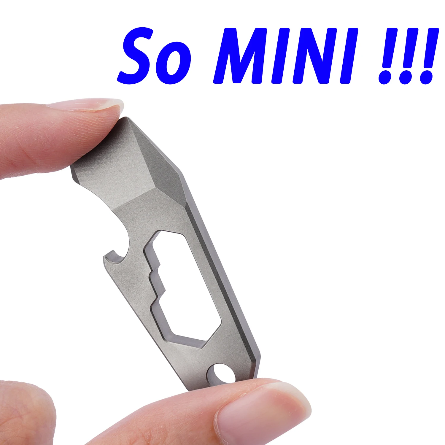 Titanium keychain bottle opener Mini hex wrench Portable EDC tool
Titanium keychain bottle opener Mini hex wrench Portable EDC tool