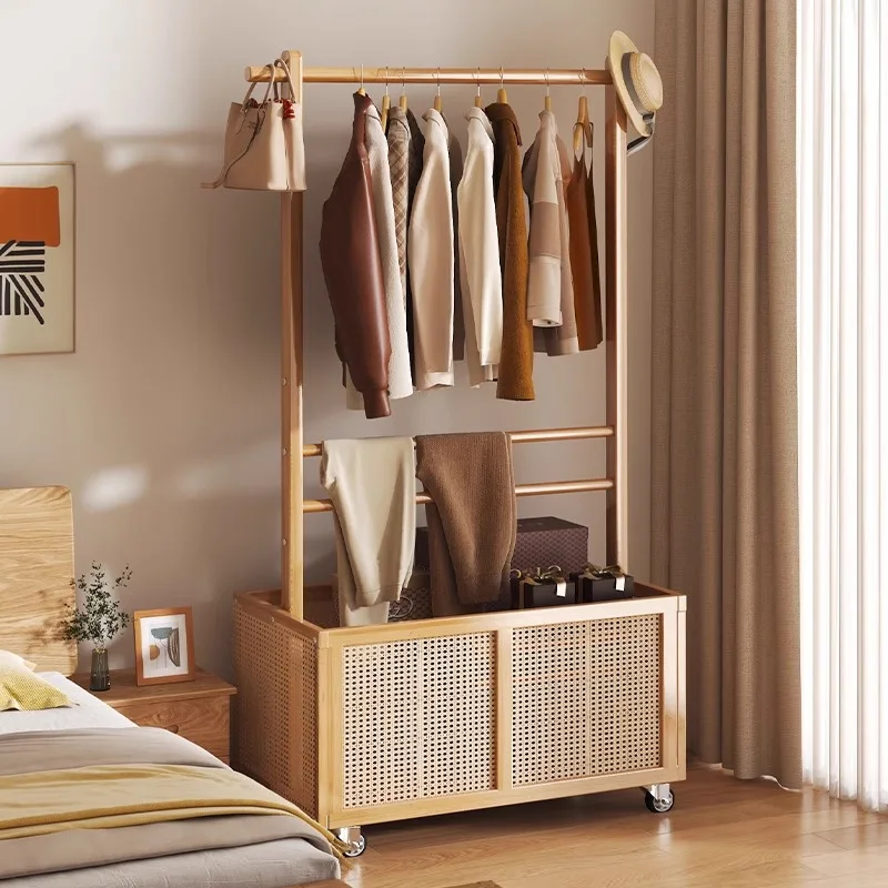 Simple floor hanger Bedroom rattan removable coat rack
Simple floor hanger Bedroom rattan removable coat rack