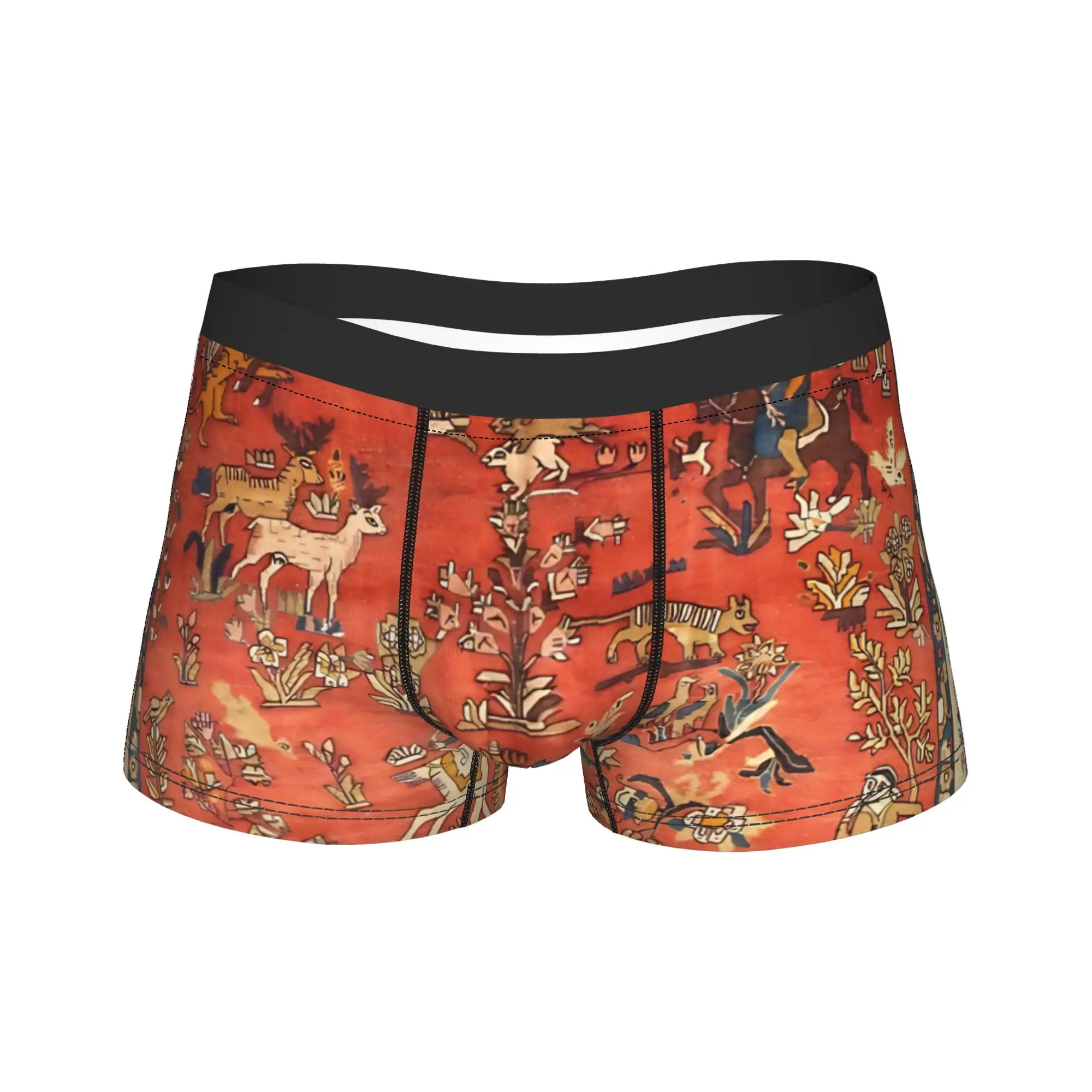 Мужские трусы-боксеры с принтом персидского охотничьего ковра Табриз, удобные, на заказ, с кармашком, больших размеров
Мужские трусы-боксеры с принтом персидского охотничьего ковра Табриз, удобные, на заказ, с кармашком, больших размеров