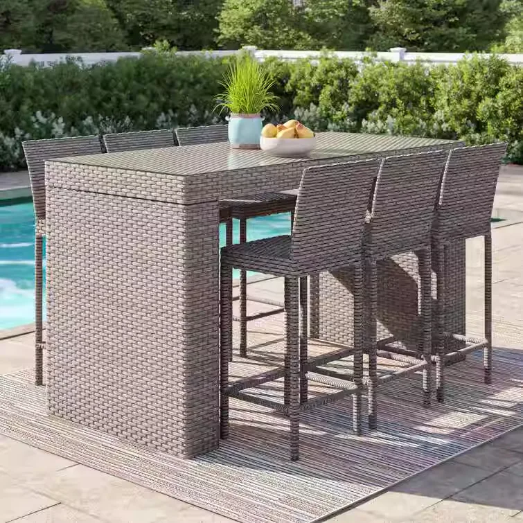 Outdoor rattan table and chair combination high stool bar table bar restaurant bar chair outdoor courtyard leisure chair
Outdoor rattan table and chair combination high stool bar table bar restaurant bar chair outdoor courtyard leisure chair