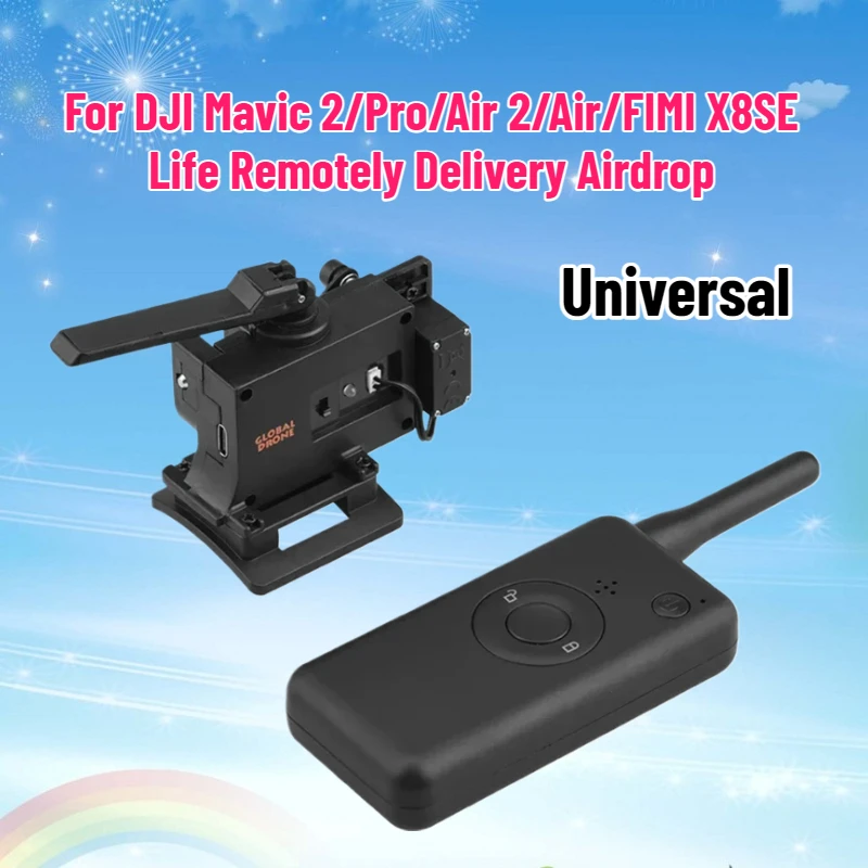 Universal Drone Thrower Airdrop Air Drop System for DJI Mavic 2/Pro/Air 2/Air/FIMI X8SE Life Remotely Delivery Airdrop
Universal Drone Thrower Airdrop Air Drop System for DJI Mavic 2/Pro/Air 2/Air/FIMI X8SE Life Remotely Delivery Airdrop