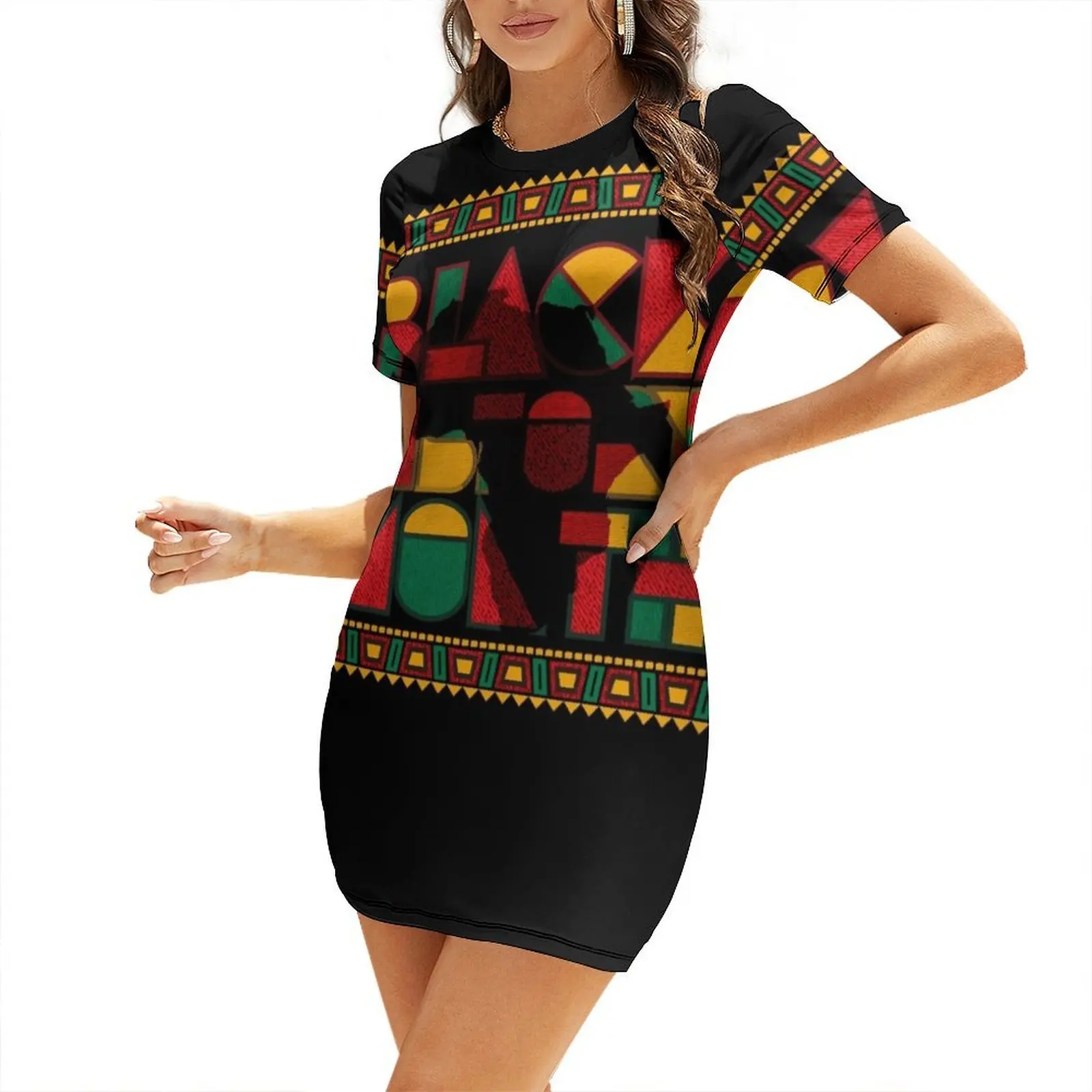 Celebrating black History Short-Sleeved Dress women's elegant loose dresses bandage dress Casual dresses Dress for girls
Celebrating black History Short-Sleeved Dress women's elegant loose dresses bandage dress Casual dresses Dress for girls