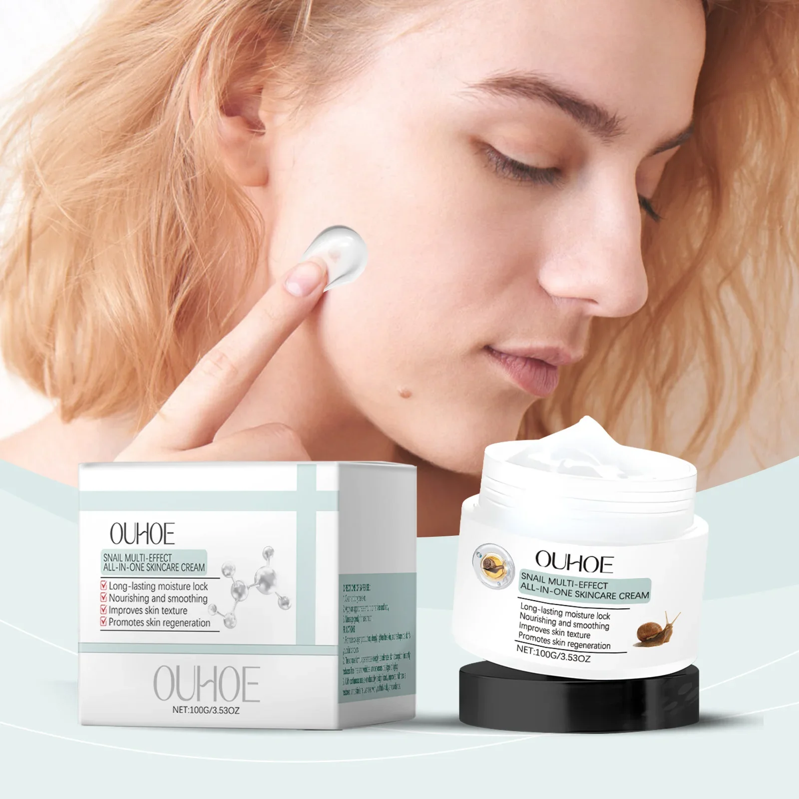 Snail multi-effect skin care cream gentle hydrating nourishing rejuvenating delicate body skin daily care cream
Snail multi-effect skin care cream gentle hydrating nourishing rejuvenating delicate body skin daily care cream