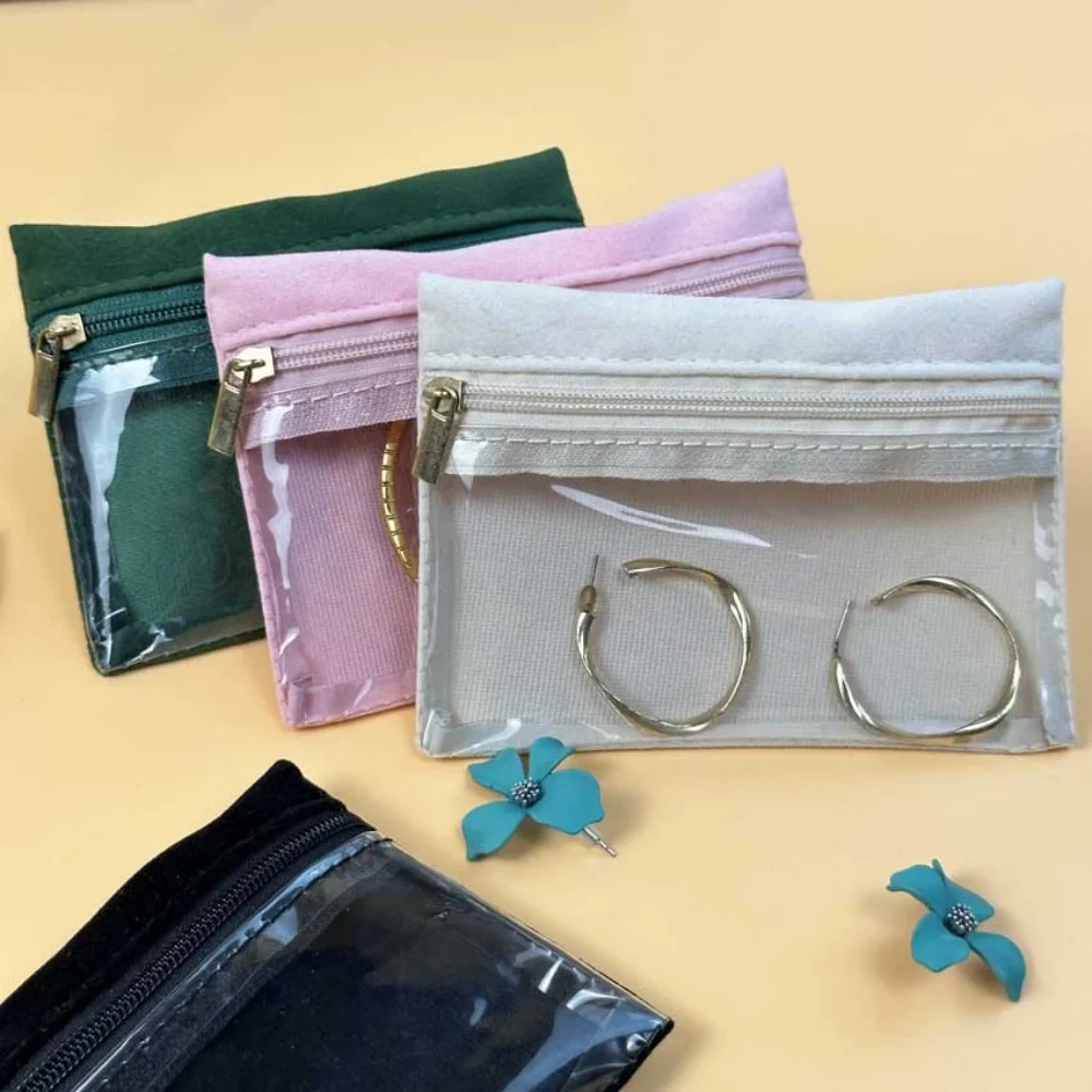 Velvet Jewelry Bag Earrings Necklace Bracelet Zipper Storage Pouch Transparent Jewelry Display Bags Portable Travel Storage Bag
Velvet Jewelry Bag Earrings Necklace Bracelet Zipper Storage Pouch Transparent Jewelry Display Bags Portable Travel Storage Bag