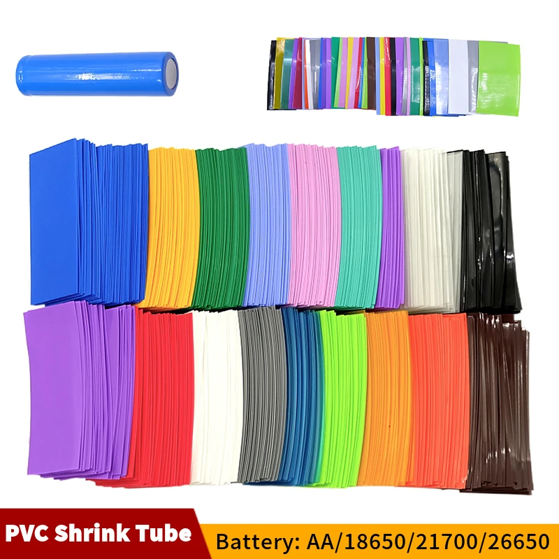 20/50/100pcs PVC Heat Shrink Tube 18650/21700/26650/AA Lipo Battery Wrap Precut Insulated Film Cover Lipo Battery Sleeve Casing
20/50/100pcs PVC Heat Shrink Tube 18650/21700/26650/AA Lipo Battery Wrap Precut Insulated Film Cover Lipo Battery Sleeve Casing
