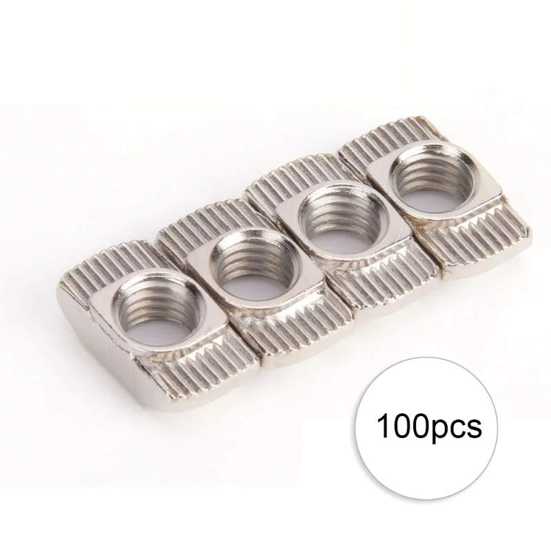 100Pcs T Slot Nut Nickel Plating Carbon Steel Sliding Fasteners For Aluminium Profiles(M8 )
100Pcs T Slot Nut Nickel Plating Carbon Steel Sliding Fasteners For Aluminium Profiles(M8 )