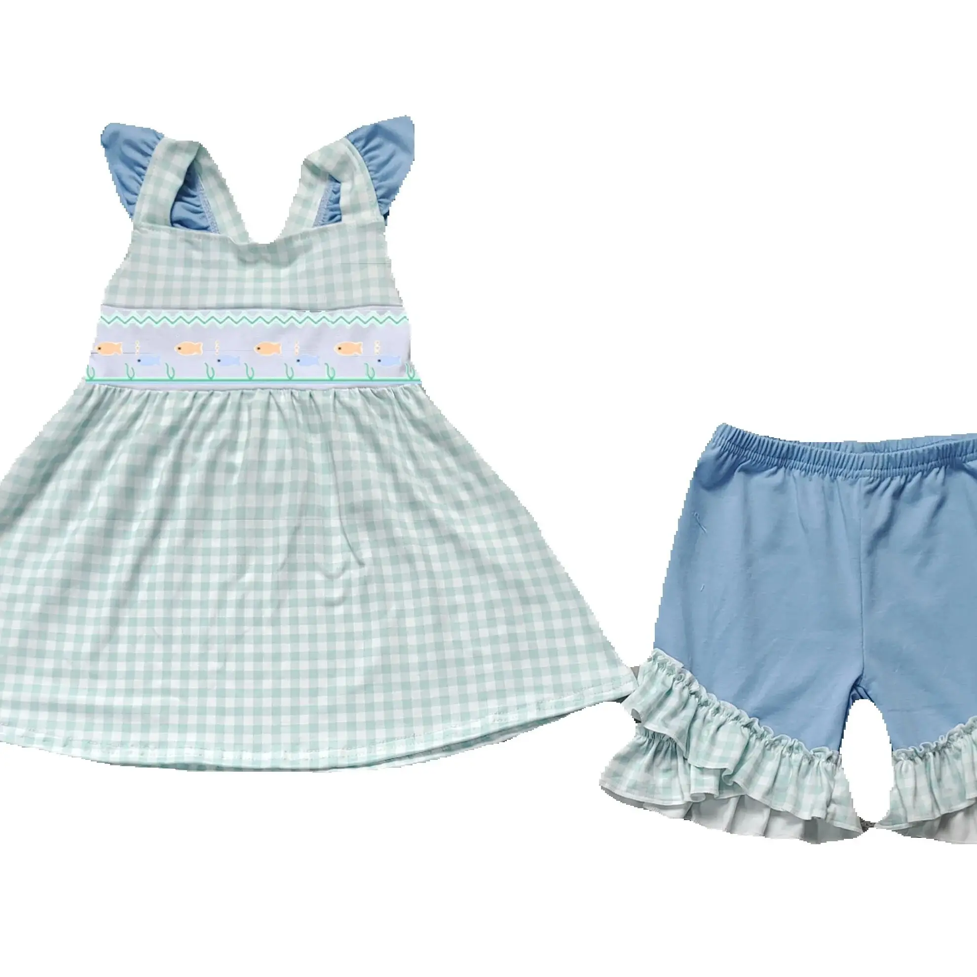 GSSO2148 pre-order toddler girl clothes fish girl summer set embroidery-real pic
GSSO2148 pre-order toddler girl clothes fish girl summer set embroidery-real pic