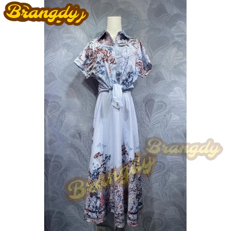 Brangdy Luxury Clothing 2025 Summer New Lapel Cotton Printed Shirt with Skirt Set
Brangdy Luxury Clothing 2025 Summer New Lapel Cotton Printed Shirt with Skirt Set