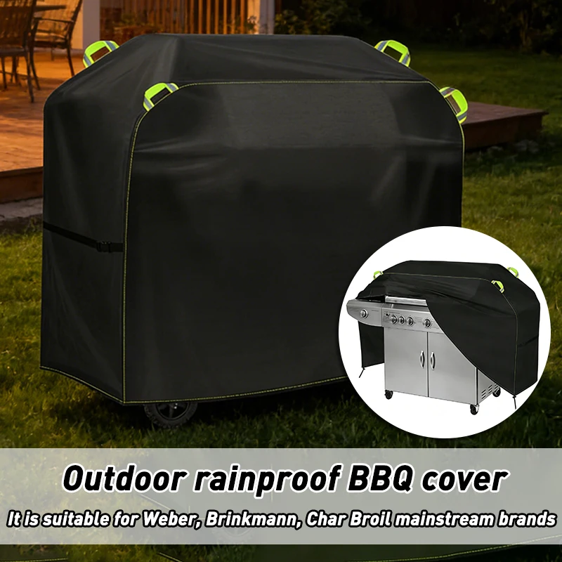 210/420D Rainproof Outdoor BBQ Cover Gas Dustproof Oxford Tent Barbecue Cover Waterproof Strips Grill Rack Protective Oven Hood
210/420D Rainproof Outdoor BBQ Cover Gas Dustproof Oxford Tent Barbecue Cover Waterproof Strips Grill Rack Protective Oven Hood