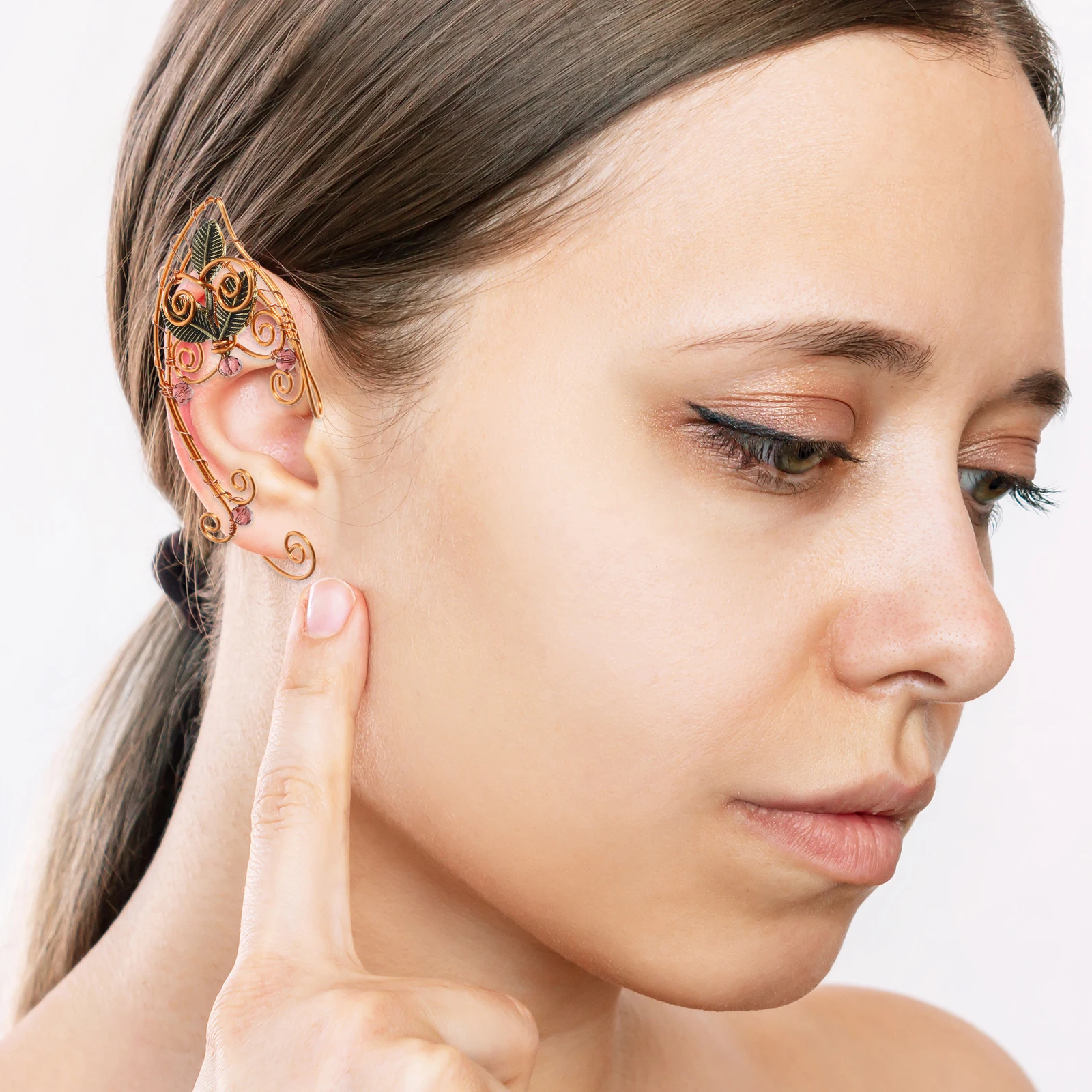 Unpierced Rose Alloy Lightweight Comfortable Elf Shape Ear Hook Design Cosplay Elf Ear Hook Earring Accessories
Unpierced Rose Alloy Lightweight Comfortable Elf Shape Ear Hook Design Cosplay Elf Ear Hook Earring Accessories