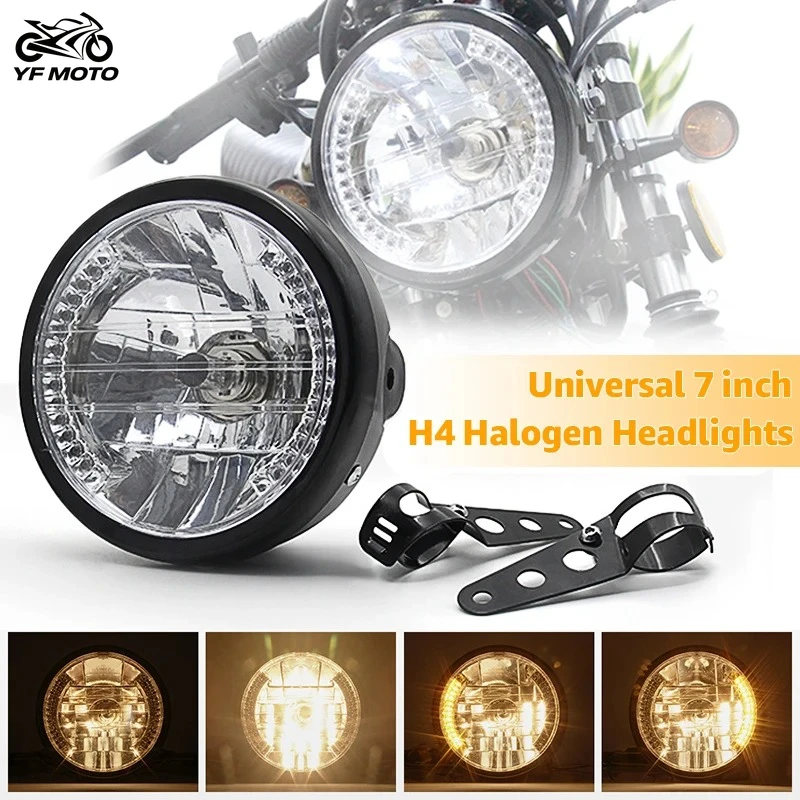 7 Inch Universal 12V 35W H4 Halogen Round Motorcycle Headlight With 9Wire LED Turn Signal Lamp Mount Bracket For Black Harley
7 Inch Universal 12V 35W H4 Halogen Round Motorcycle Headlight With 9Wire LED Turn Signal Lamp Mount Bracket For Black Harley