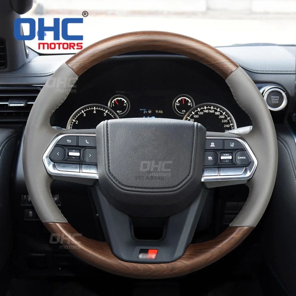 Подходит для Toyota Rand Cool Luzer LC300, черный узор из красного дерева, модифицированный руль, рулевое колесо в сборе 
Подходит для Toyota Rand Cool Luzer LC300, черный узор из красного дерева, модифицированный руль, рулевое колесо в сборе