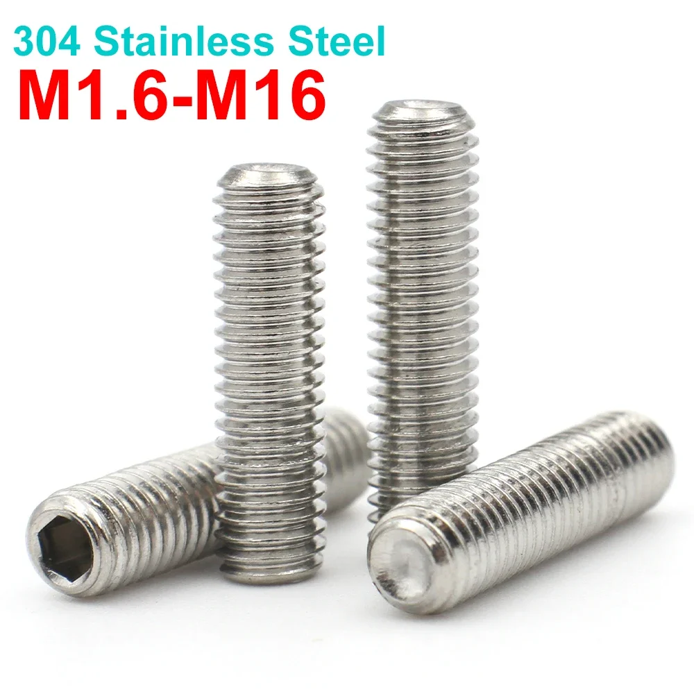 10pcs/lot M2 M3 M4 M5 M6 M8 to M16 DIN916 304 Stainless Steel Hexagon Hex Socket Cup Point Headless Grub Set Screws Concave End
10pcs/lot M2 M3 M4 M5 M6 M8 to M16 DIN916 304 Stainless Steel Hexagon Hex Socket Cup Point Headless Grub Set Screws Concave End