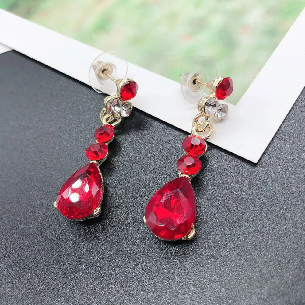 Wedding Necklace Earring Set Women's Jewelry for Rhinestones and Fashion Dress Accessories Bridal Female Red
Wedding Necklace Earring Set Women's Jewelry for Rhinestones and Fashion Dress Accessories Bridal Female Red