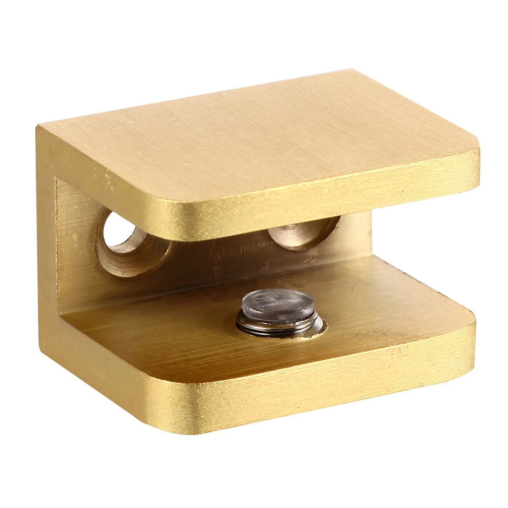 Glass Shelf Clamp Copper Fixed Clip Easy Install Strong Support for Bathroom Display Shelves Heavy Duty Glass Shelf Holder Pegs 
Glass Shelf Clamp Copper Fixed Clip Easy Install Strong Support for Bathroom Display Shelves Heavy Duty Glass Shelf Holder Pegs