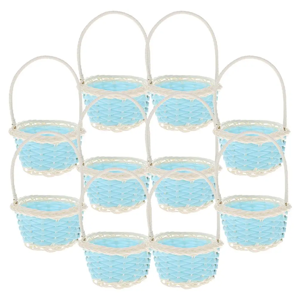 10pcs Mini Plastic Baskets Small Woven Easter Basket for Kids Party Favors Toy Candy Storage Decor Handmade Durability Gifts
10pcs Mini Plastic Baskets Small Woven Easter Basket for Kids Party Favors Toy Candy Storage Decor Handmade Durability Gifts