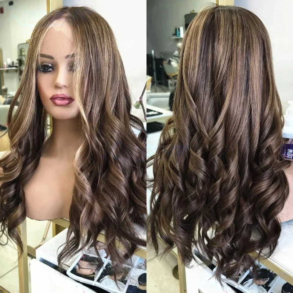 24inch Highlight Brown Glueless Long Soft Jewish Human Hair Wig 5x5 Wave Base with Baby Hair HD Lace European Hair Preplucked Da
24inch Highlight Brown Glueless Long Soft Jewish Human Hair Wig 5x5 Wave Base with Baby Hair HD Lace European Hair Preplucked Da