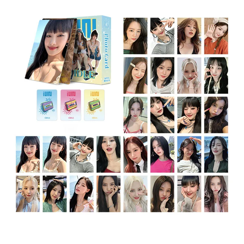 50 шт./набор Kpop (G)-открытка без коробки, двусторонняя печатная карта, Высококачественная ломо-карта в Корейском стиле, YUQI SHUHUA MINNIE, подарки для фанатов
50 шт./набор Kpop (G)-открытка без коробки, двусторонняя печатная карта, Высококачественная ломо-карта в Корейском стиле, YUQI SHUHUA MINNIE, подарки для фанатов