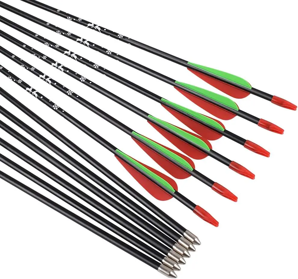 12PCS Archery Recurve Bow Arrows Fiberglass Arrow 24/26/28 Inch Hunting Shooting Practice Target for Beginners Kids Youth Sport
12PCS Archery Recurve Bow Arrows Fiberglass Arrow 24/26/28 Inch Hunting Shooting Practice Target for Beginners Kids Youth Sport