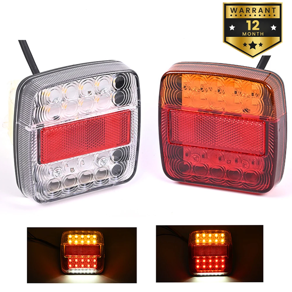 2Pcs 12V 26 LED Stop Tail Lights Reverse Brake Stop Taillight Turn Signal Indicator Car Number Plate Light Trailer Truck RV Boat
2Pcs 12V 26 LED Stop Tail Lights Reverse Brake Stop Taillight Turn Signal Indicator Car Number Plate Light Trailer Truck RV Boat