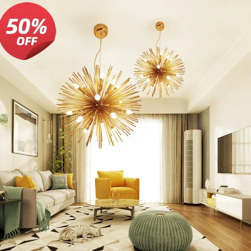 Postmodern Creative Personality Golden Dandelion Pendant Lamp Bedroom Living Room Dining Room Bar Decoration
Postmodern Creative Personality Golden Dandelion Pendant Lamp Bedroom Living Room Dining Room Bar Decoration