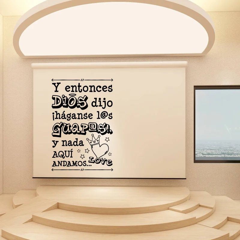 Y Entonces Dios Dijo Spanish Quotes Peel Wall Stickers Vinyl Bedroom Livingroom Decoration Waterproof Murals Poster #430
Y Entonces Dios Dijo Spanish Quotes Peel Wall Stickers Vinyl Bedroom Livingroom Decoration Waterproof Murals Poster #430
