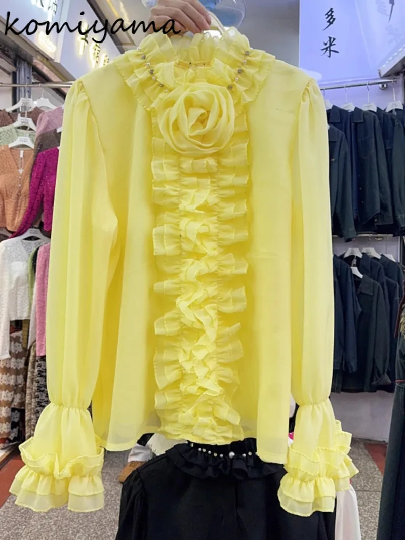 Новые милые рубашки и блузки с 3d цветами Blusas Mujer, рубашки и блузки с длинными рукавами, весенняя женская одежда 2025, придворный стиль, Ropa
Новые милые рубашки и блузки с 3d цветами Blusas Mujer, рубашки и блузки с длинными рукавами, весенняя женская одежда 2025, придворный стиль, Ropa