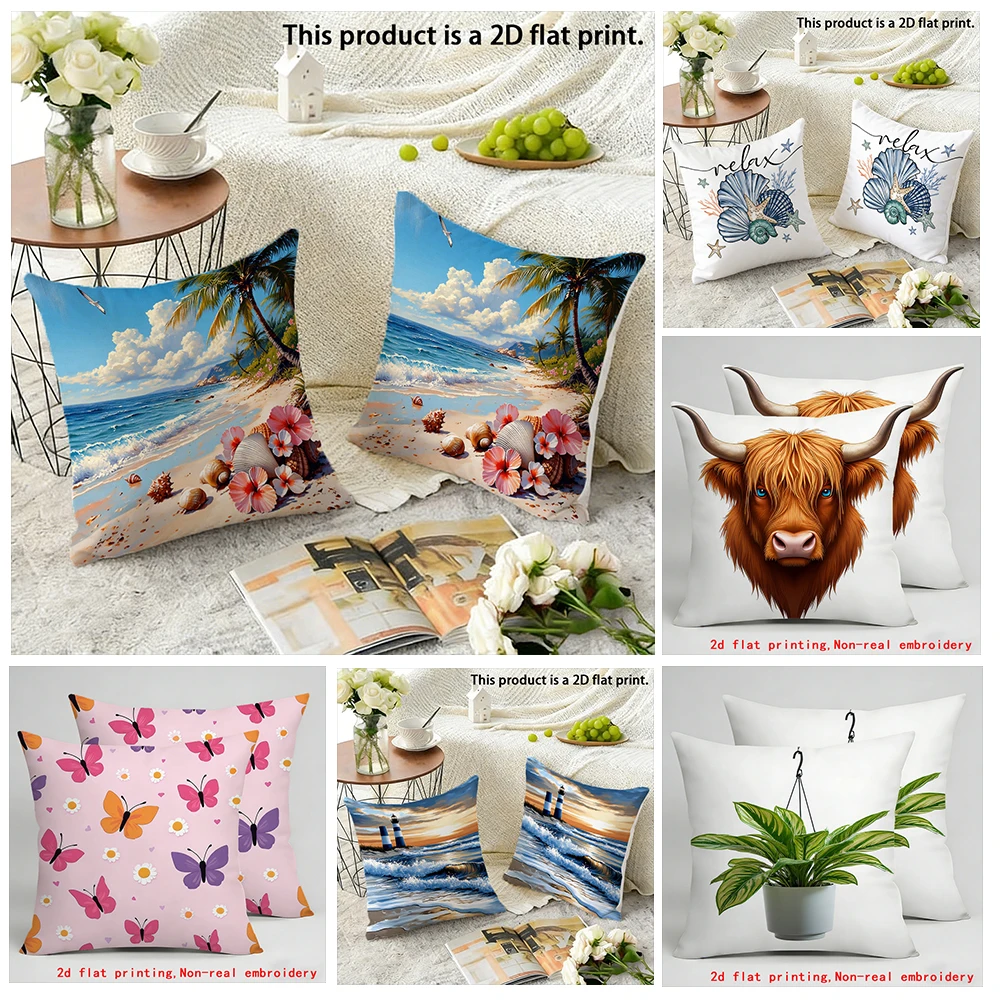 Beach Scene Printed PillowcaseCushion covers, zippered, decorative pillowcases, 45x45 cover sleeves
Beach Scene Printed PillowcaseCushion covers, zippered, decorative pillowcases, 45x45 cover sleeves