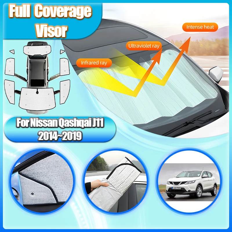 For Nissan Qashqai J11 Accessories 2014~2019 Car Full Window Sunshade Blind Shade Sunscreen Sun Visors Anti-UV Car Accessories
For Nissan Qashqai J11 Accessories 2014~2019 Car Full Window Sunshade Blind Shade Sunscreen Sun Visors Anti-UV Car Accessories