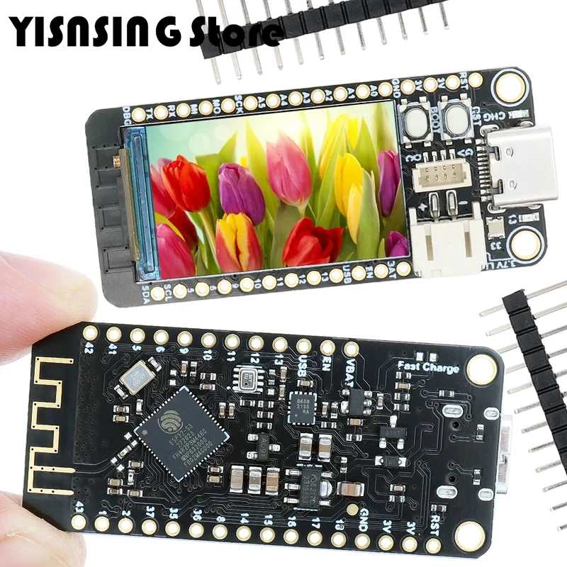 TS-ESP32-S3 Development Board With 1.14 Inch TFT Display With BMP280 and QMI8658C Sensor Learn to Program ESP32 S3 For Arduino
TS-ESP32-S3 Development Board With 1.14 Inch TFT Display With BMP280 and QMI8658C Sensor Learn to Program ESP32 S3 For Arduino