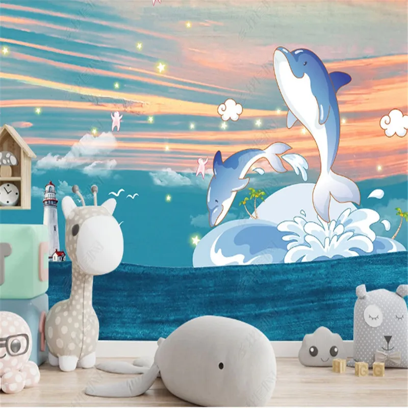 Hand Drawn Cartoon Wallpaper for Kid's Room Underwater World Dolphin Children's Room Background Wall Papers Home Decor Murals
Hand Drawn Cartoon Wallpaper for Kid's Room Underwater World Dolphin Children's Room Background Wall Papers Home Decor Murals