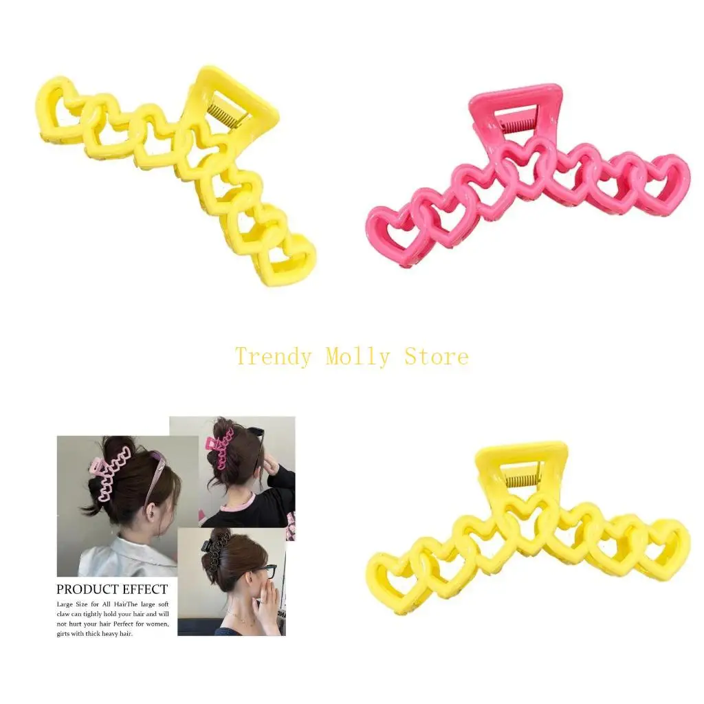 N5KB Lovely Hair Claw Heart Hair Clip for Woman Camping Ponytail Hair Delicate Jaw Clip for Girl Makeup Skincare
N5KB Lovely Hair Claw Heart Hair Clip for Woman Camping Ponytail Hair Delicate Jaw Clip for Girl Makeup Skincare