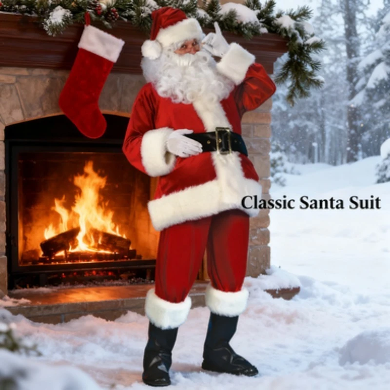 Plus Size Classic Full Deluxe Santa Claus Costume Set
Plus Size Classic Full Deluxe Santa Claus Costume Set