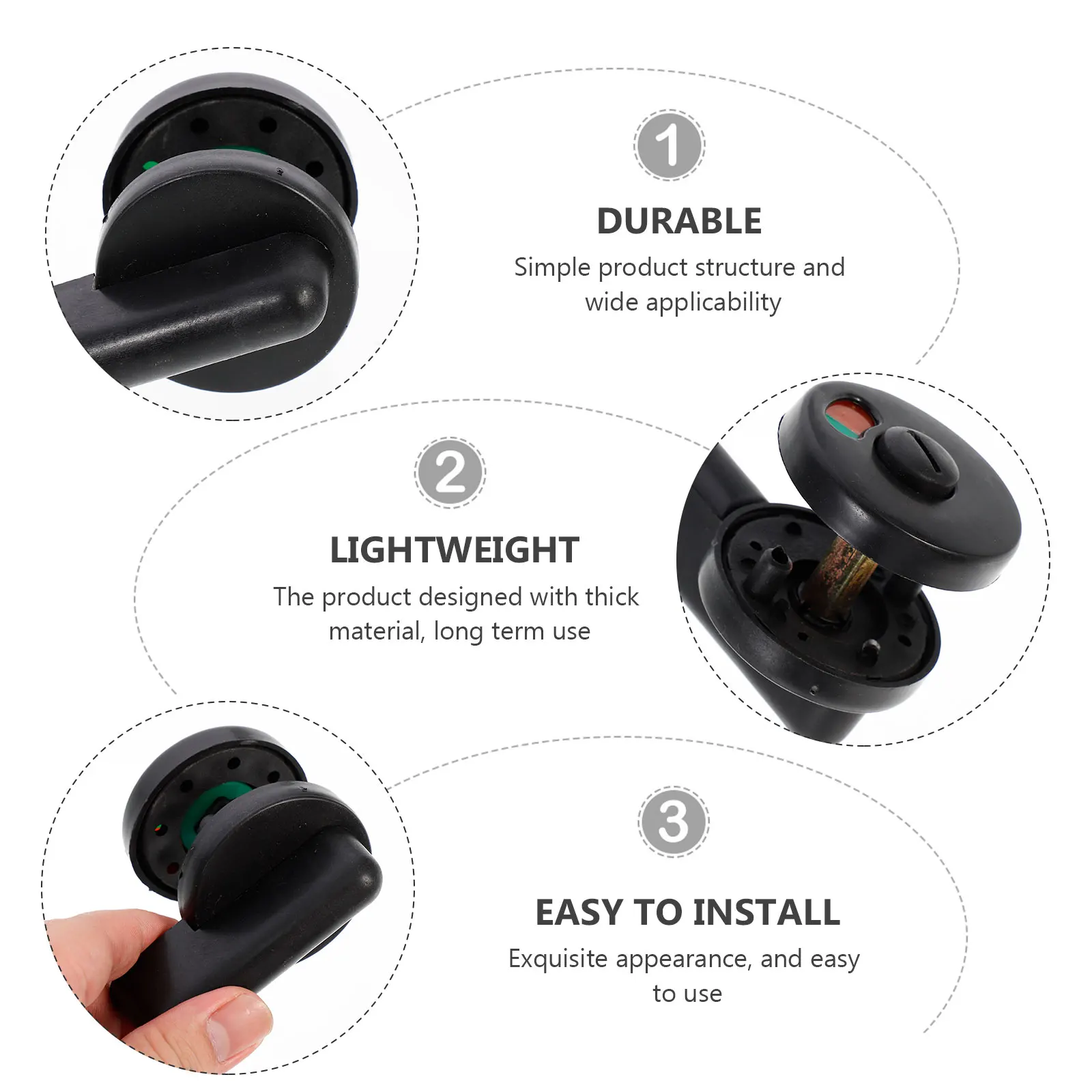 5pcs Door Lock Indicator Rotatable Handle Occupied Sign Plastic Partition Bolt For Public Toilet Office Gym School
5pcs Door Lock Indicator Rotatable Handle Occupied Sign Plastic Partition Bolt For Public Toilet Office Gym School