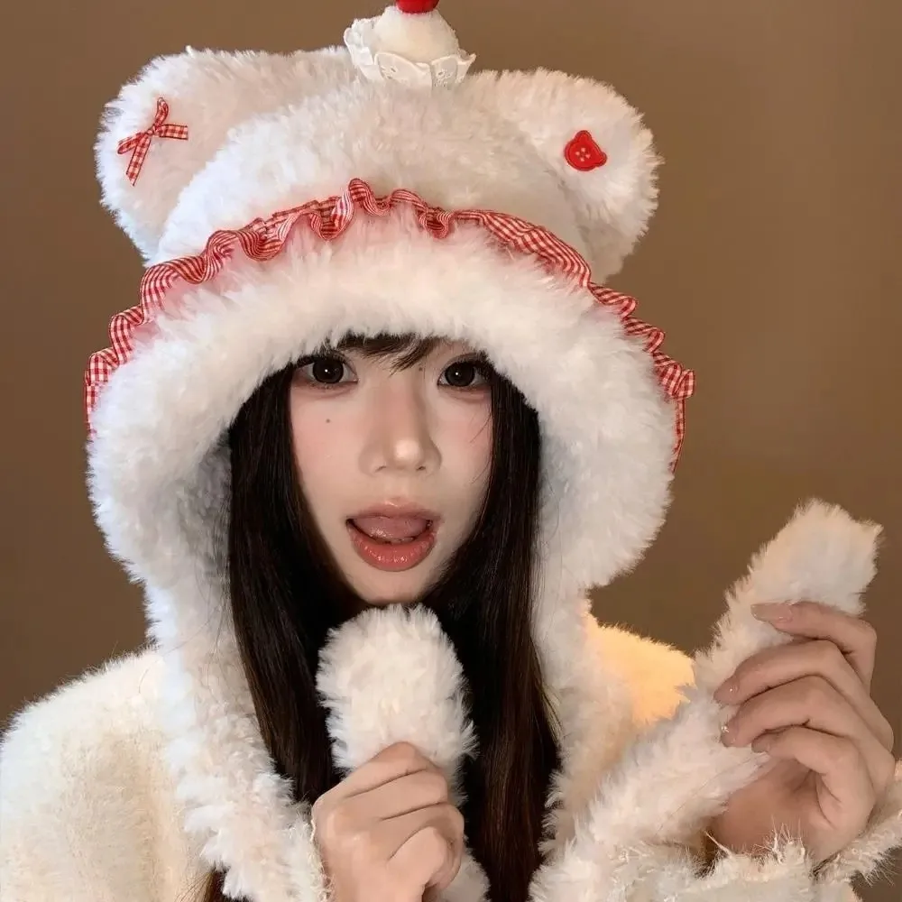Ski Caps Cake Bear Ear Protection Hat Cute Cartoon Plush Pullover Hats Windproof Breathable Plush Earmuffs Cap Autumn and Winter
Ski Caps Cake Bear Ear Protection Hat Cute Cartoon Plush Pullover Hats Windproof Breathable Plush Earmuffs Cap Autumn and Winter