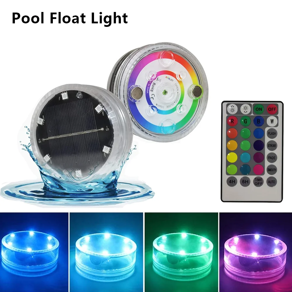 Solar LED Submersible Light Remote Control Underwater Night Lamp Pool Float Light For Swimming Pool Aquarium Fishing Lighting
Solar LED Submersible Light Remote Control Underwater Night Lamp Pool Float Light For Swimming Pool Aquarium Fishing Lighting
