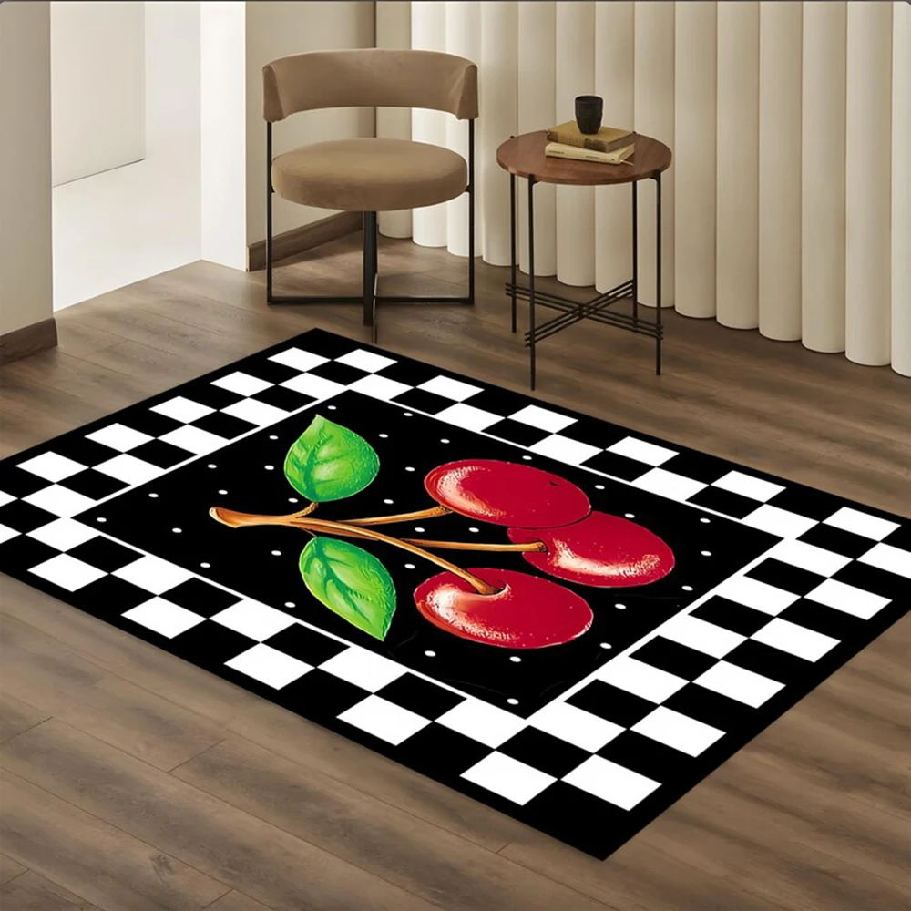 Cherry Kitchen Mat With Checkered Border Retro Fruit Design Cute Red Non Slip Rug For Cooking Space Gift For Foodie Or Chef
Cherry Kitchen Mat With Checkered Border Retro Fruit Design Cute Red Non Slip Rug For Cooking Space Gift For Foodie Or Chef