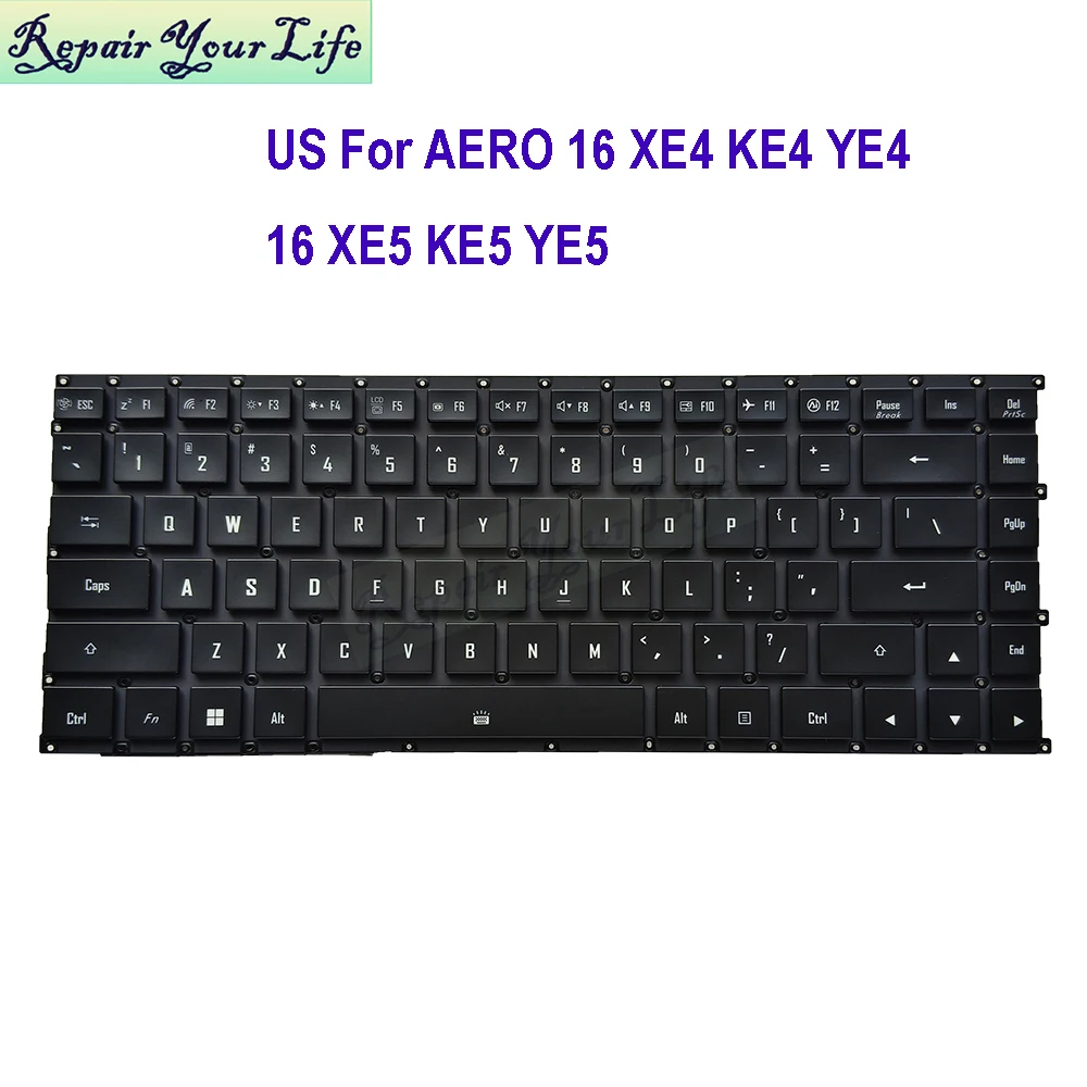 US English Backlight Keyboard For AERO 16 YE5 XE5 KE5 YE4 XE4 KE4 OLED BKF BSF RP86 V210145AS1 27703-KRNR6-S10S Notebook Teclado
US English Backlight Keyboard For AERO 16 YE5 XE5 KE5 YE4 XE4 KE4 OLED BKF BSF RP86 V210145AS1 27703-KRNR6-S10S Notebook Teclado