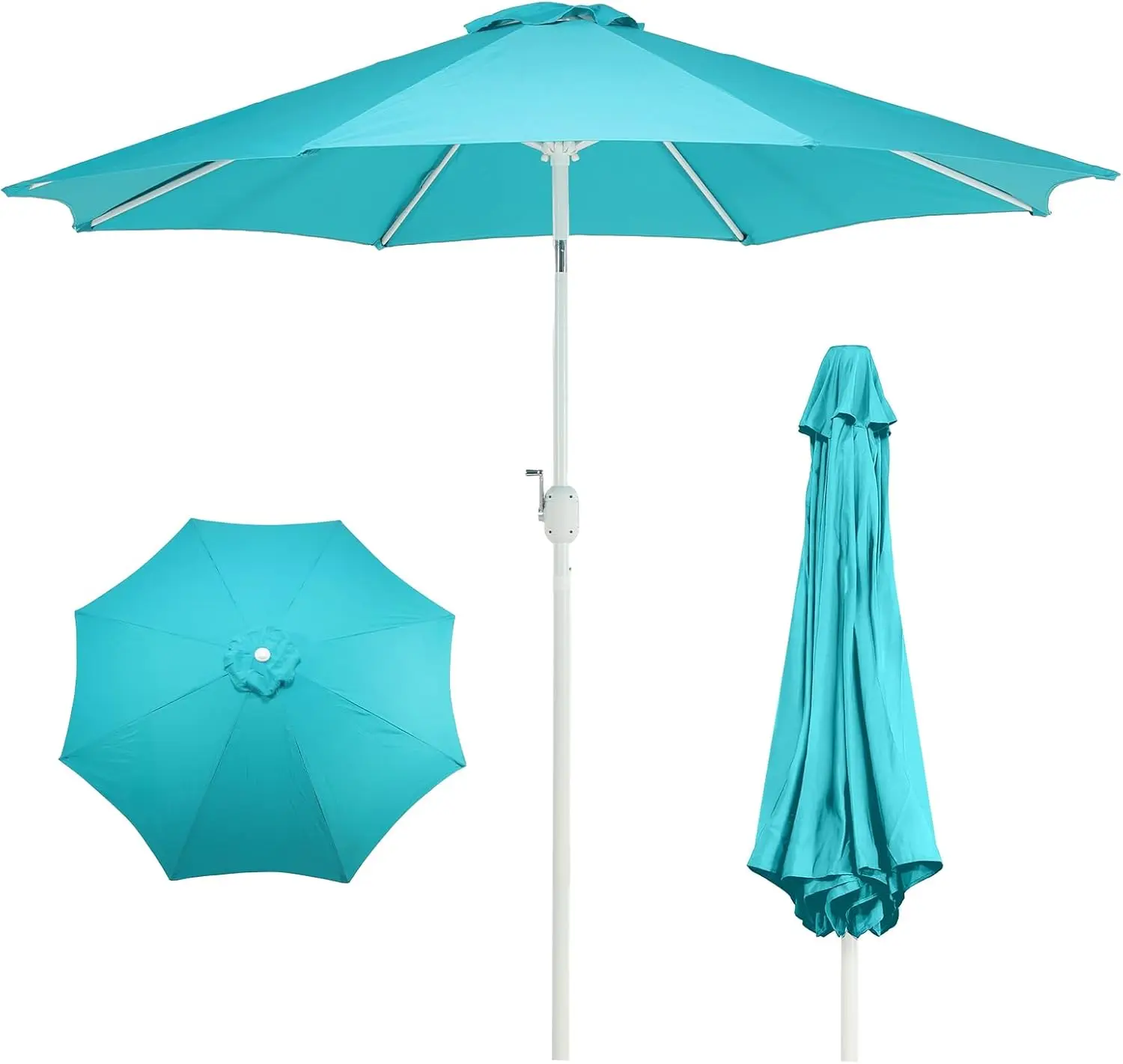 9FT Outdoor Patio Umbrella, Outdoor Market Table Umbrella with 8 Sturdy Ribs, Push Button Tilt and Crank for Garden, Deck, Ba
9FT Outdoor Patio Umbrella, Outdoor Market Table Umbrella with 8 Sturdy Ribs, Push Button Tilt and Crank for Garden, Deck, Ba