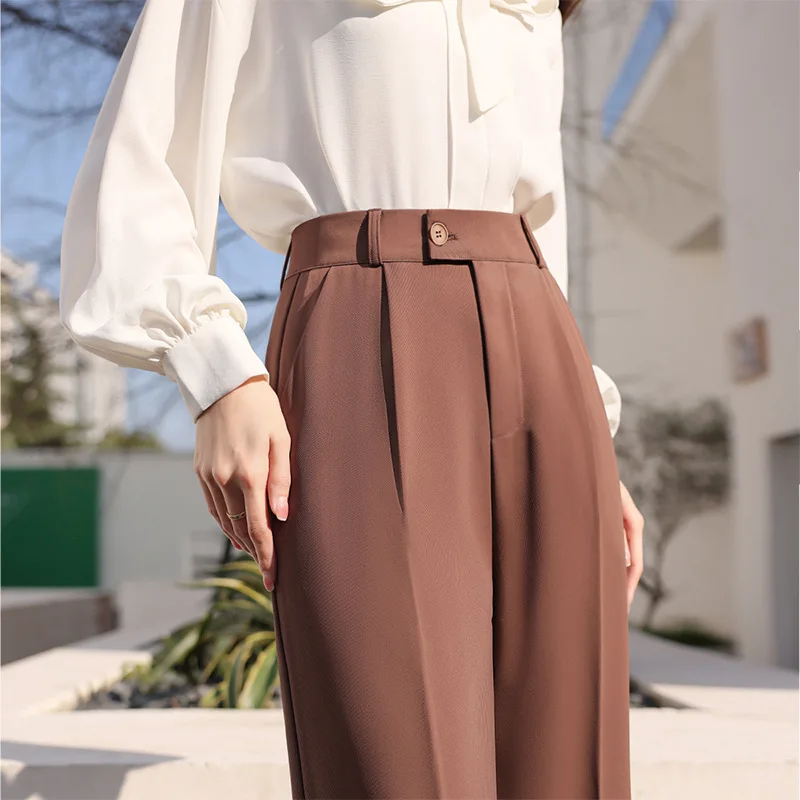 Big Leg Wide Leg Pants for Women 2023 New High Waist Drooping Design Sense Niche Loose Straight Professional Suit Pants
Big Leg Wide Leg Pants for Women 2023 New High Waist Drooping Design Sense Niche Loose Straight Professional Suit Pants