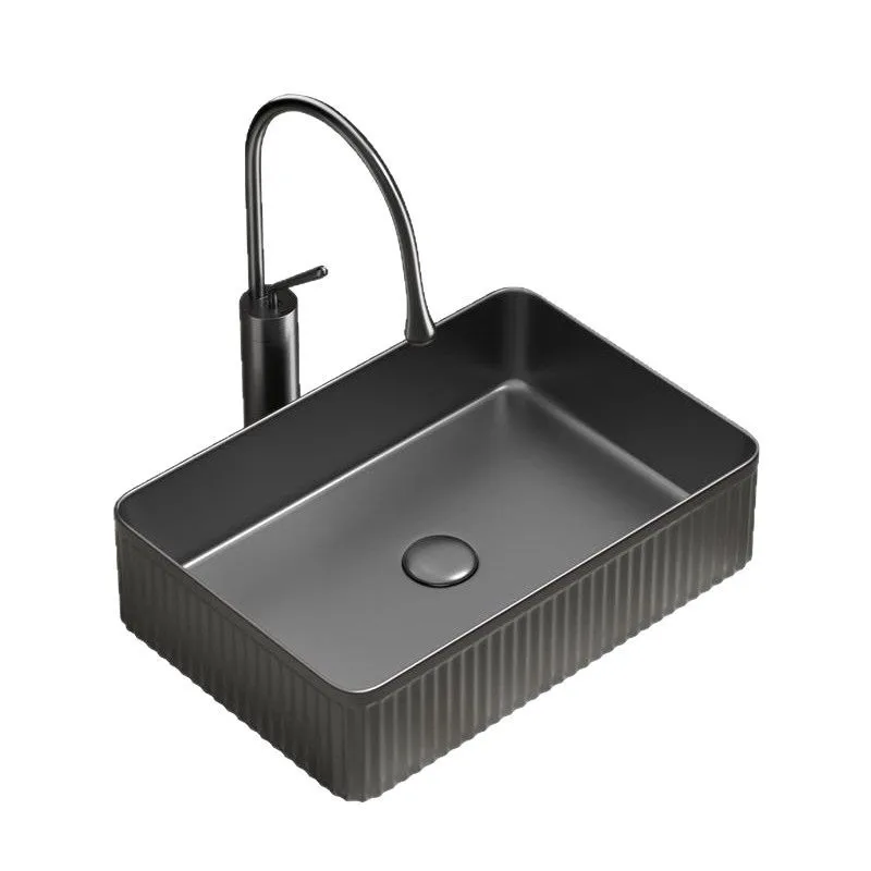 Modern creative gun gray, vertical pattern table basin wash basin, single basin household bathroom balcony
Modern creative gun gray, vertical pattern table basin wash basin, single basin household bathroom balcony
