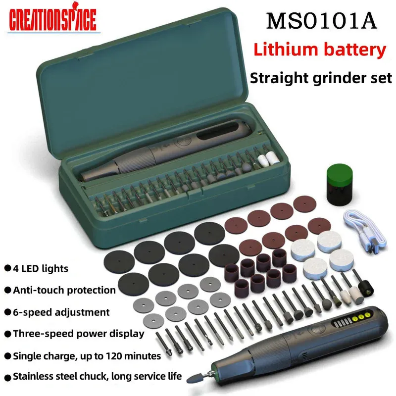 CreationSpace 8V Lithium Electric Grinding Set Handheld Grinding Machine Wood Carving Polishing Cutting MS0101A
CreationSpace 8V Lithium Electric Grinding Set Handheld Grinding Machine Wood Carving Polishing Cutting MS0101A