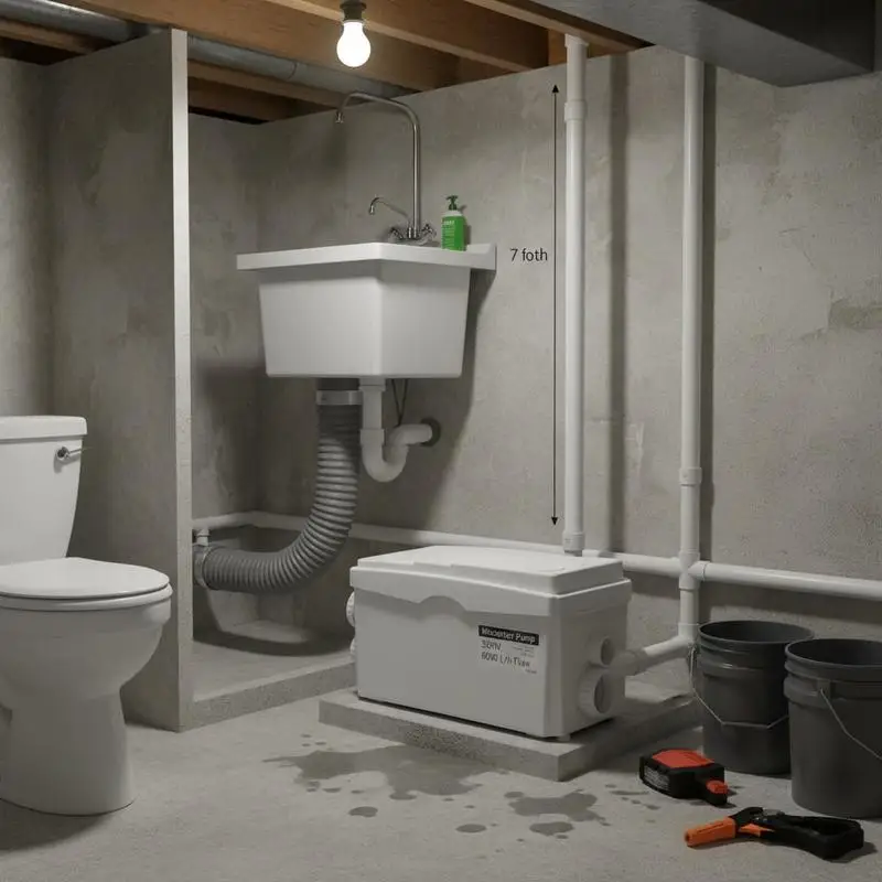 Sanitary Waste Pump 350W 6000L/h Flow 23ft Head For Basement Kitchen Bathroom 3 Water Inlets Upflush Toilet System Sewage Disposal Device Sink Shower Bathtub Laundry Wastewater Lifting Unit 110V Motor Compact Design Multi-Connection Port Case
Sanitary Waste Pump 350W 6000L/h Flow 23ft Head For Basement Kitchen Bathroom 3 Water Inlets Upflush Toilet System Sewage Disposal Device Sink Shower Bathtub Laundry Wastewater Lifting Unit 110V Motor Compact Design Multi-Connection Port Case