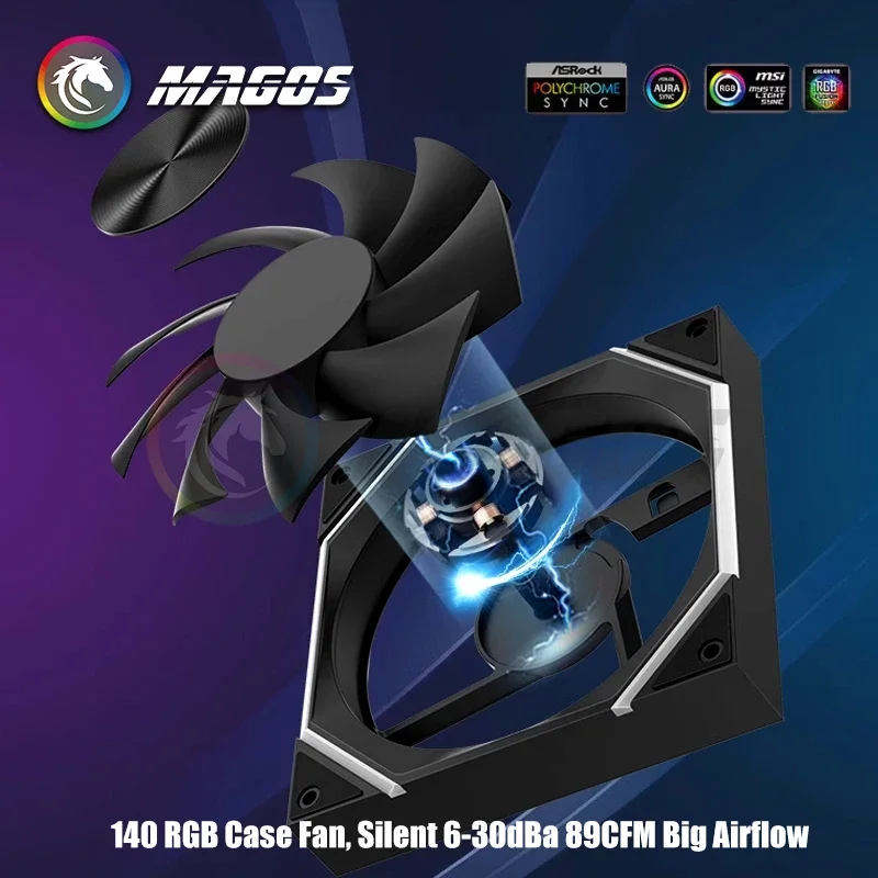 Корпусный вентилятор Easy-Style 140 RGB, бесшумный 6-30 дБ, 89 куб. футов с большим потоком воздуха, корпус для ПК 14 см, кулер 14025, поддержка Mobo 5 В ARGB SYNC
Корпусный вентилятор Easy-Style 140 RGB, бесшумный 6-30 дБ, 89 куб. футов с большим потоком воздуха, корпус для ПК 14 см, кулер 14025, поддержка Mobo 5 В ARGB SYNC