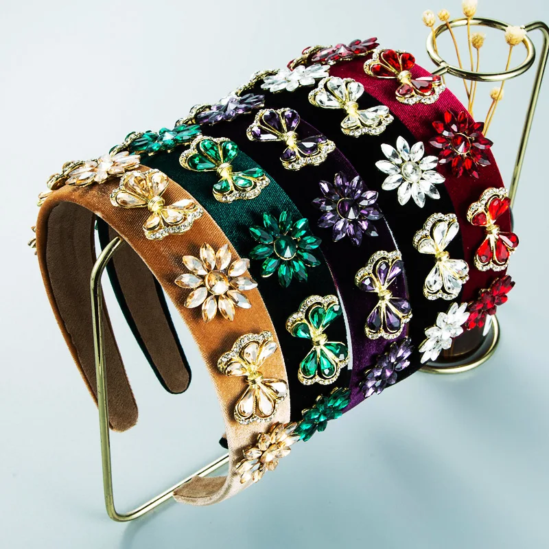 Heming headband baroque style new flannel inlaid with gemstones rhinestone headband foreign trade wholesale hair accessories wom
Heming headband baroque style new flannel inlaid with gemstones rhinestone headband foreign trade wholesale hair accessories wom