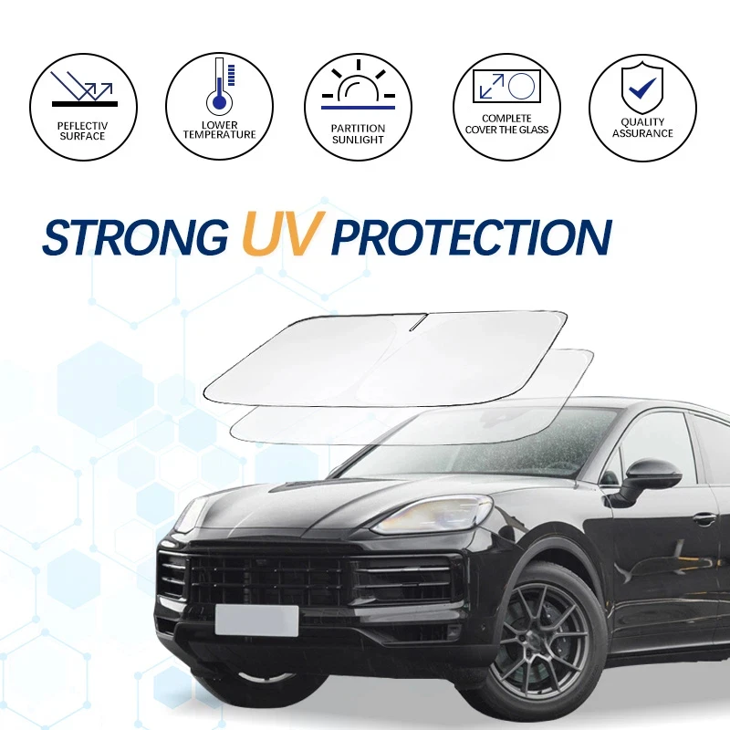 Windshield Sun Shade For Porsche Cayenne Coupe 955 958 957 Sunshade Sun Visor Protector Foldable Blocks UV Rays Keep Car Cooler
Windshield Sun Shade For Porsche Cayenne Coupe 955 958 957 Sunshade Sun Visor Protector Foldable Blocks UV Rays Keep Car Cooler